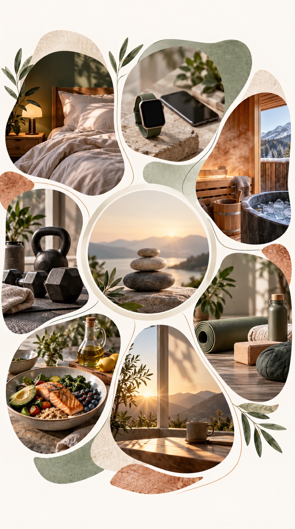 A refined visual roadmap connecting seven longevity foundations